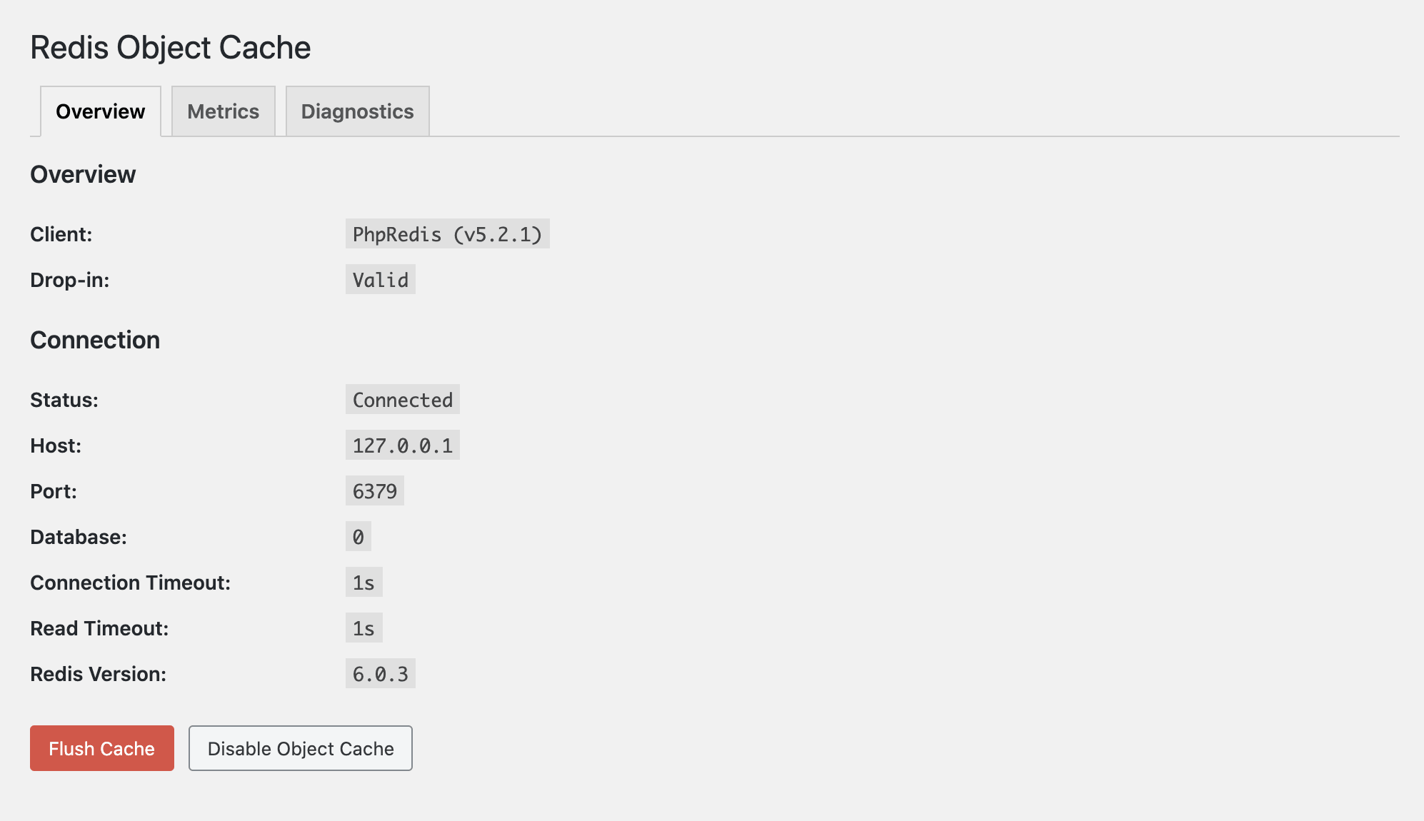 WordPress 启用对象缓存Redis